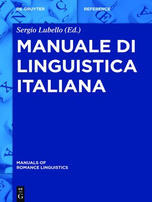 cover image of Manuale di linguistica italiana